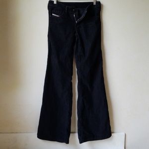 Donated! Diesel Black Flare Corduroy Pants Size 25